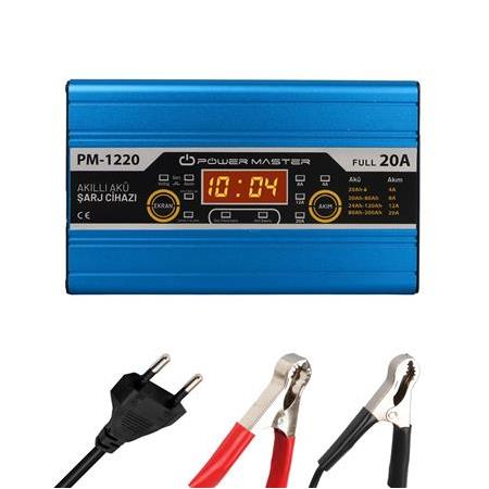 Powermaster PM-1220 12 Volt Max 20 Amper Akü Şarj Cihazı