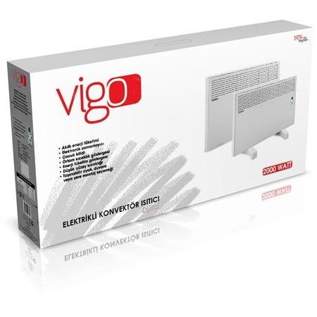 iVigo 2000 Watt Beyaz Dijital Elektrikli Konvektör Isıtıcı +Ayak
