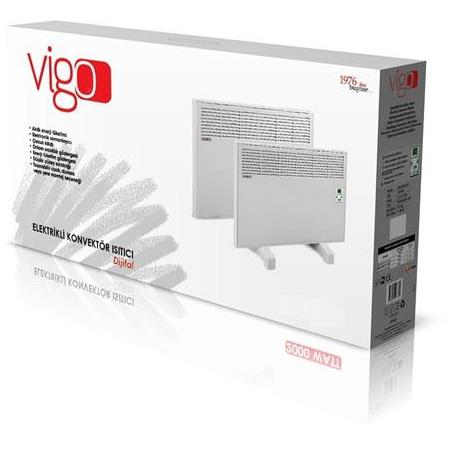 iVigo 2500 Watt Beyaz Dijital Elektrikli Konvektör Isıtıcı +Ayak