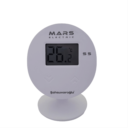 Mars S5 Kablosuz Oda Termostatı-Dijital-Beyaz