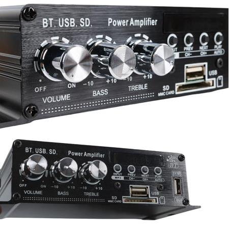 MAGICVOICE YW-406L 12 VOLT 100 WATT MOTOSİKLET BLUETOOTH AMFİ USB/SD 2 KANAL PAZARCI - ANFİ (154X80X