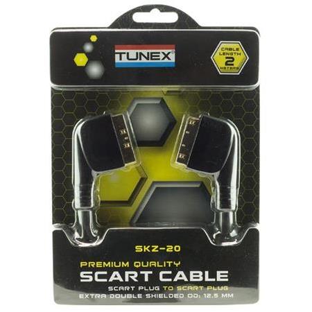 TUNEX SKZ-20 PARLAK SİYAH SCART SCART 2 MT BLİSTERLİ KABLO