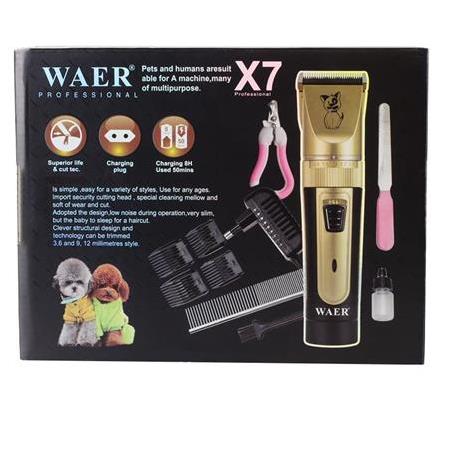 Waer WA-08158 Profesyonel Şarjlı Saç Ve Sakal Traş Makinesi (Pet Traş Makinesi Seti)