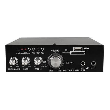 Magicvoice MV-22560 2x20W 4-8 Ohm USB/SD Girişli Bluetooth'lu 2 Mikrofon Girişli Trafosuz Stereo Min