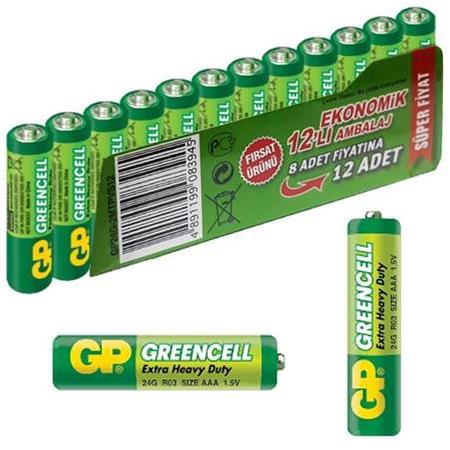 GP 24G-GREENCELL İNCE KALEM PİL (12'Lİ PAKET FİYATI)(GP 24G-2MTPVS12)