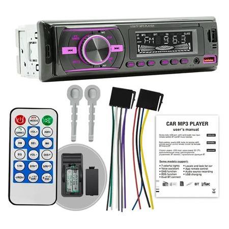 Premio KAC38 RGB 7 Renkli Çift Bluetooth Kumandalı 4x55 Watt Mekaniksiz Oto Teyp