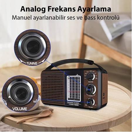 MagicVoice USR11 Portatif Analog Radyo FM-USB-SD/MMC-AUX (88-108 FM Frekans Aralığı)