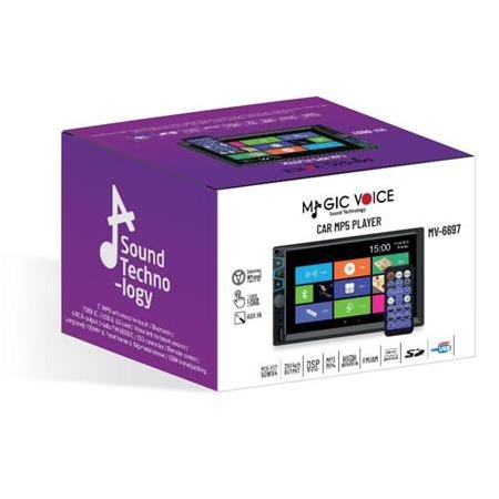 Magicvoice MV-6697 USB-SD-FM-AUX-Bluetooth-MP5 Destekli 7'' Dokunmatik Mekaniksiz Double Oto Teyp